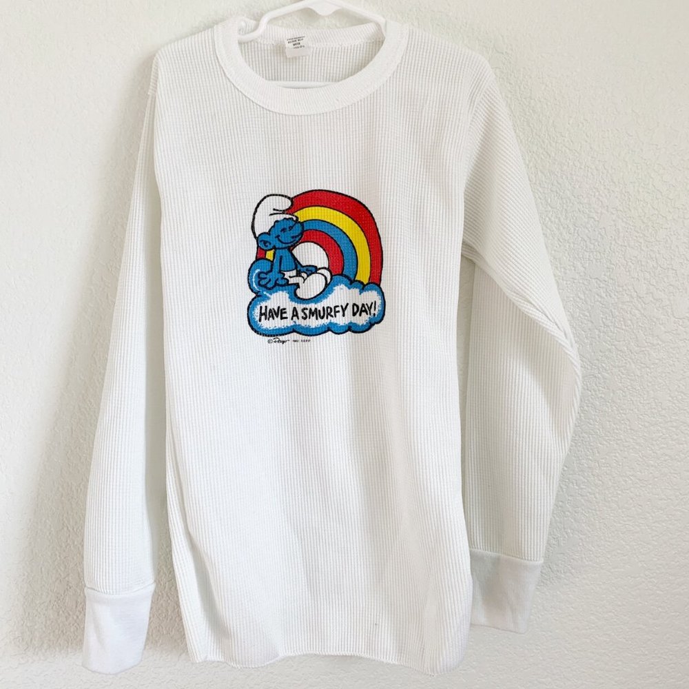 Vintage Smurf Thermal Long Sleeve T-shirt
